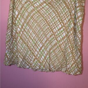 BP Nordstrom Plaid Mini Skirt in Green and Brown